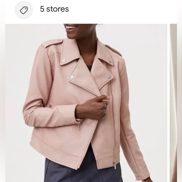 LOFT Jackets & Blazers - Loft pink pleather jacket